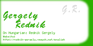 gergely rednik business card